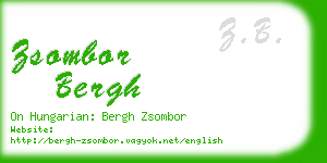 zsombor bergh business card